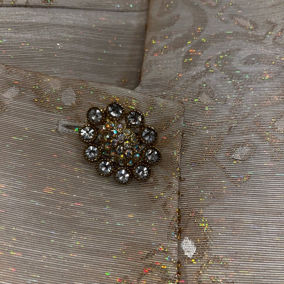 Elegant Gold Brocade Jacket and Dress Set - Picture 7 of 7